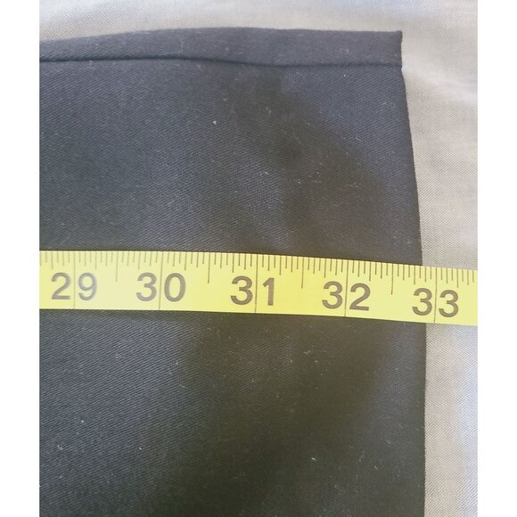 Vintage Handmade Black Pencil Skirt Midi 33 Inch Length Lined Wool Fitted - Picture 11 of 11